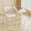 Transparent chair, crystal acrylic, modern light luxury backrest, internet famous makeup, simple Nordic white home dining chair