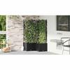 Garden Planter 3 pcs Black 80 x 80 x 143 cm PP