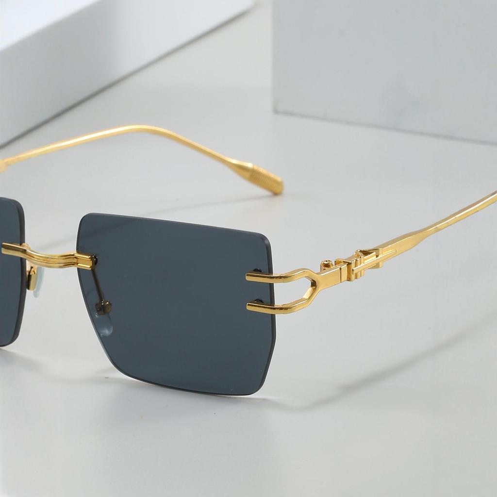Chic Frameless Square Sunglasses: Stylish, Edgy Fashion for Street Style