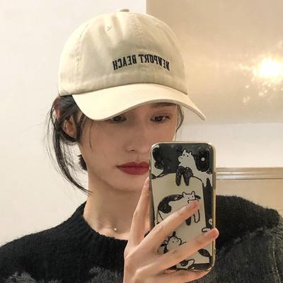 Pure Cotton Letter Cap Women's Spring Summer Casual Versatile Couples Show Their Faces Small Sunscreen Hat Men's Tide