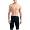 Li Ning Tight Fitting Solid Color Elastic Waist Swim Shorts Men Swimwear Black AUSS017