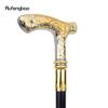 Golden White Dragon Luxury Pattern Walking Stick Party Fashion Elegant Walking Stick Decorative Cospaly Cane Knob Crosier 89cm