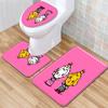 Animation Bathroom Floor Mat Three-Piece Bathroom Carpet Toilet Mat Set Door Mat Bathroom Non-Slip Mat