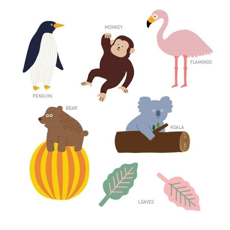 New 1 Set Animals Hanging Decor Party Flag For Boys Girls Wedding Colored Banners