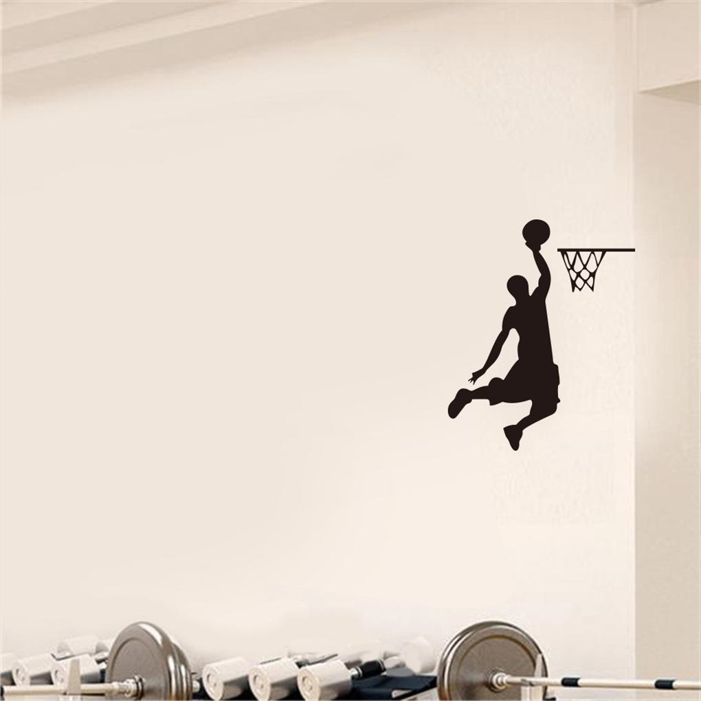 Autocolant de Perete Jucător de Baschet Driblând Tapet Confortabil Accesoriu Modern pentru Casă Decorare Ușă Autocolante Artă