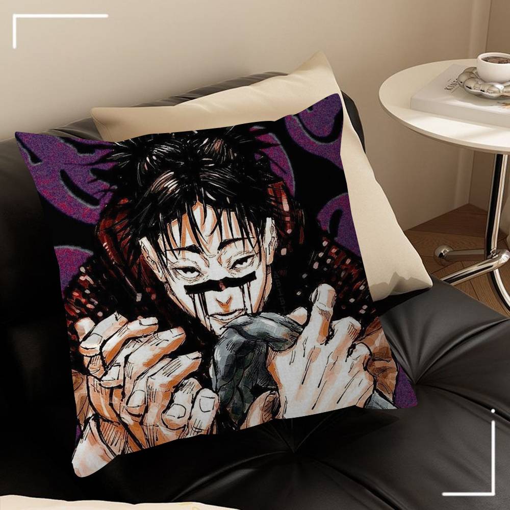 Japonsko C-Choso Jujutsu Kaisen Anime Povlak na polštář kreslený Dárek Potah na polštář Ložnice Domov Pohovka Židle Sedadlo Dekorace povlak na polštář