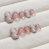 Wearing nail pieces French bow removable nail pieces Nail art patch Nail pieces Simple fake nail pieces 24 pieces