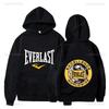 Funny Leisure Everlast Logo Font Graphic Hombre Sweatshirt Pullover Male Black Hoodies Hot Product Classic Harajuku Streetwear