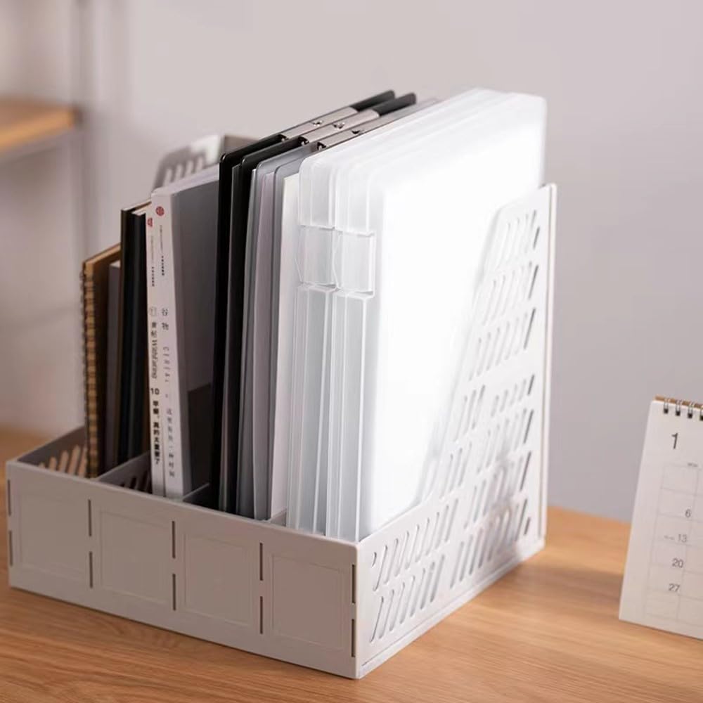 A4 Plastic Paper Organizer, Document File Box, Printer Paper Storage Container, Magazine Holder, Photo Containers