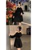 Chic French Shoulder-Baring Long-Sleeve A-Line Dress – Autumn Slim-Fit Halter Style for Women