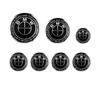 -7Pcs Front Hood Emblem For BMW 50th Anniversary Logo 82mm+Rear Badge 74mm+Wheel Hub Cap 68mm+Steering Wheel Sticker 45mm