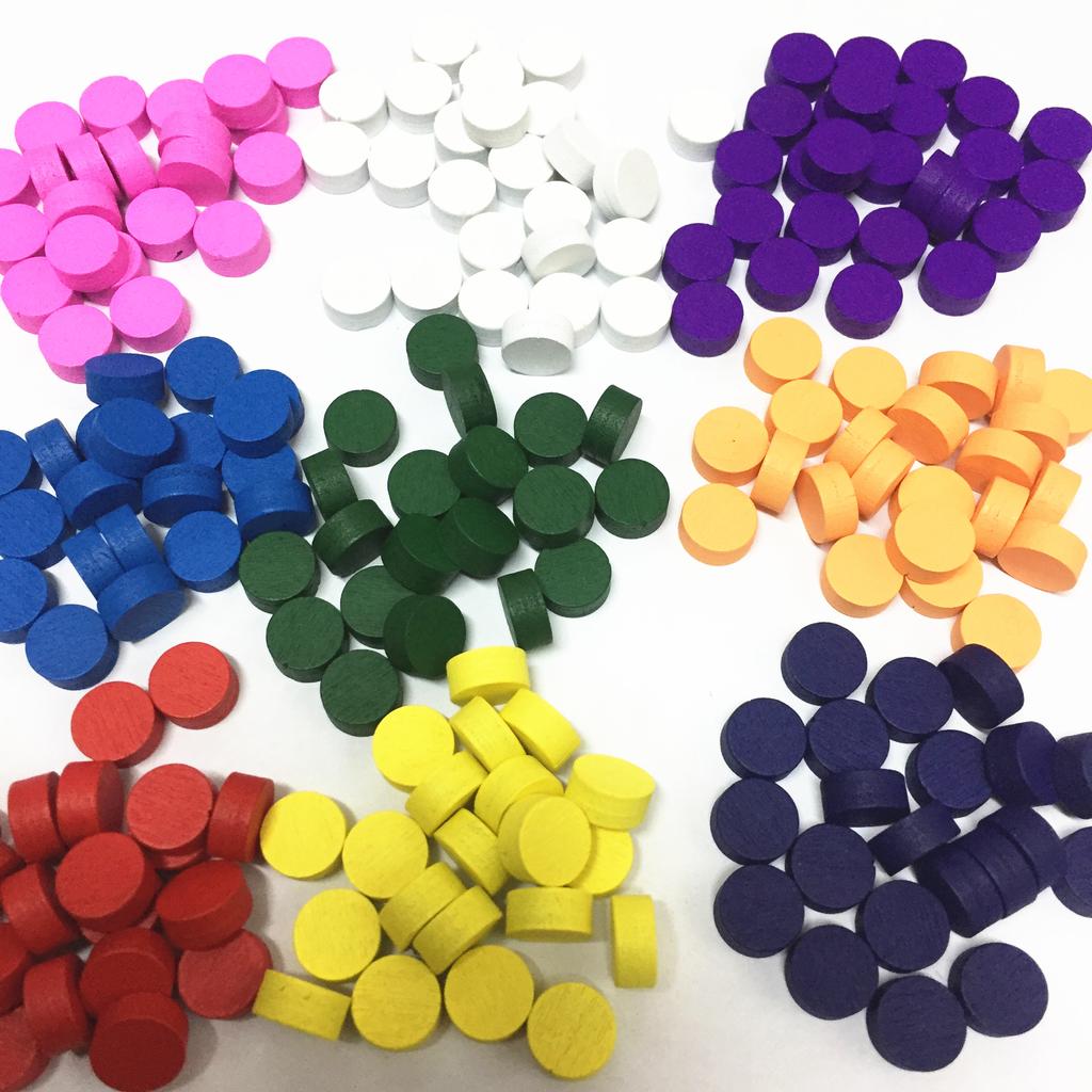 100 Stück Scheiben Durchmesser 10*5mm 10mm Scheiben Bauer Holz Spielfiguren Bunte Bauernschach Für Brettspiel Pädagogische Spiele Zubehör