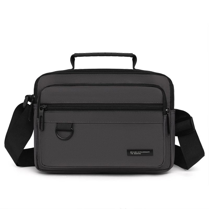 Men's Business Casual Shoulder Bag - Spacious Waterproof Messenger with Organizer Pockets
