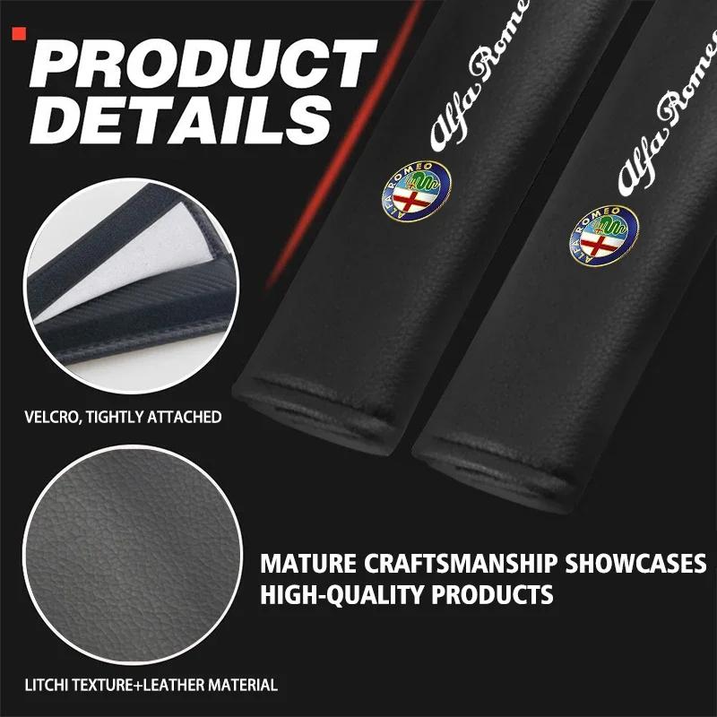 AAACK1 Car Stickers For Alfa Romeo Car Belts Covers Padding Carbon Fiber Belt Shoulder Accessories For Alfa Romeo 159 Giulietta Giulia