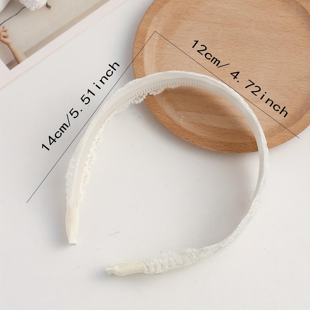 Solid Color Versatile Lace Embroidered Headband