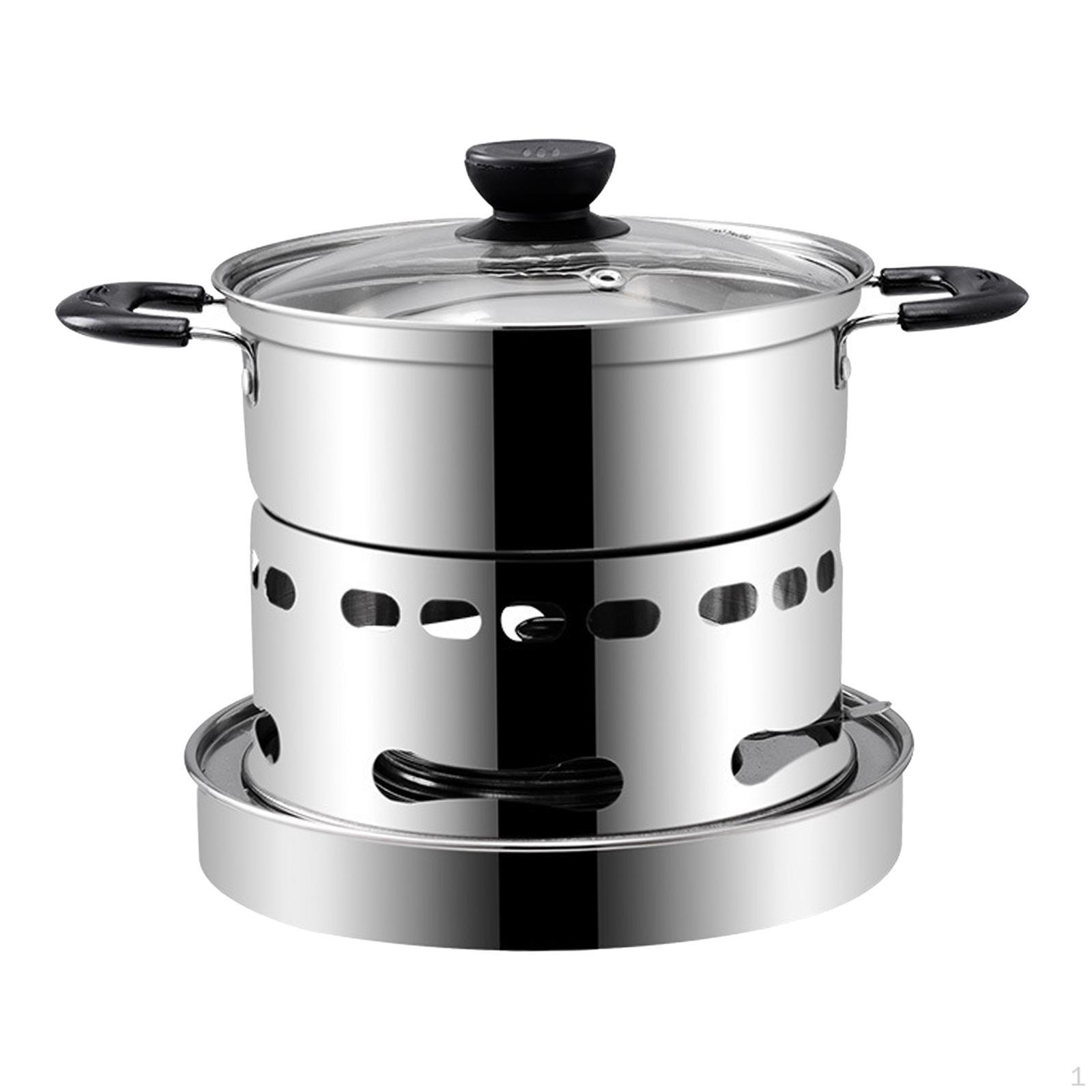 

Pot Chafing Dish Fondue Set Melting Burner for Indoor Travel Picnic Banquets Catering 18cm