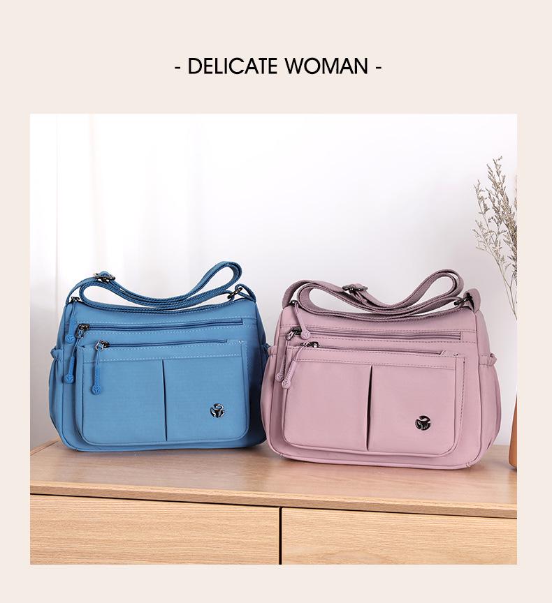 Casual Crossbody Tas voor Dames met Grote Capaciteit - Lichtgewicht Nylon, Meerdere Vakken voor de Zomer