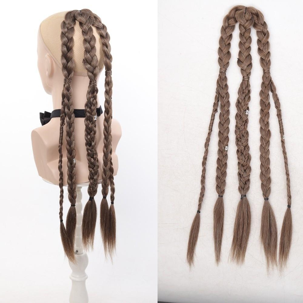 Long Viking Hair Extensions Clip In Handcrafted Braids Pony Tails  Renaissance Warrior Accessories