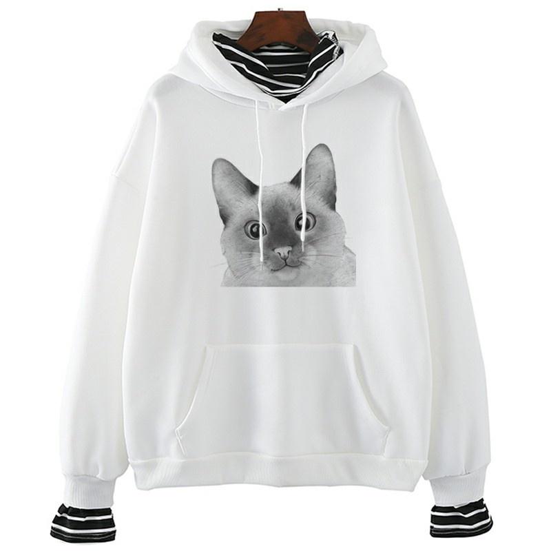 Buy Siamese Cat Women Women Sweahoodiess Casual Harajuku Printed Tops