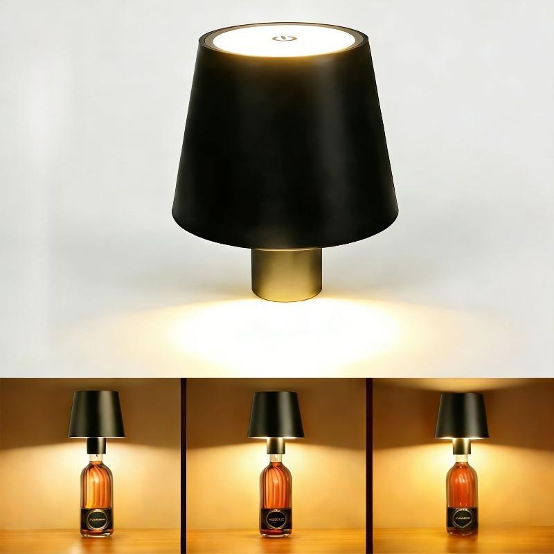 Wireless Table Lamp Wine Bottles LED Bottle Light Outdoor Use Touch Control Desk Light for Restaurants Bars Festival Party