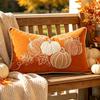 Autumn Embroidered Throw Pillow Covers Farmhouse Cushion Cases for Couch Bedroom Thanksgiving Fall Home Decor
