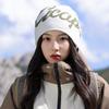 Rabbit velvet double-sided letter knitted hat new women's autumn and winter bag head cold hat outdoor mountain climbing ear protection warm wool hat