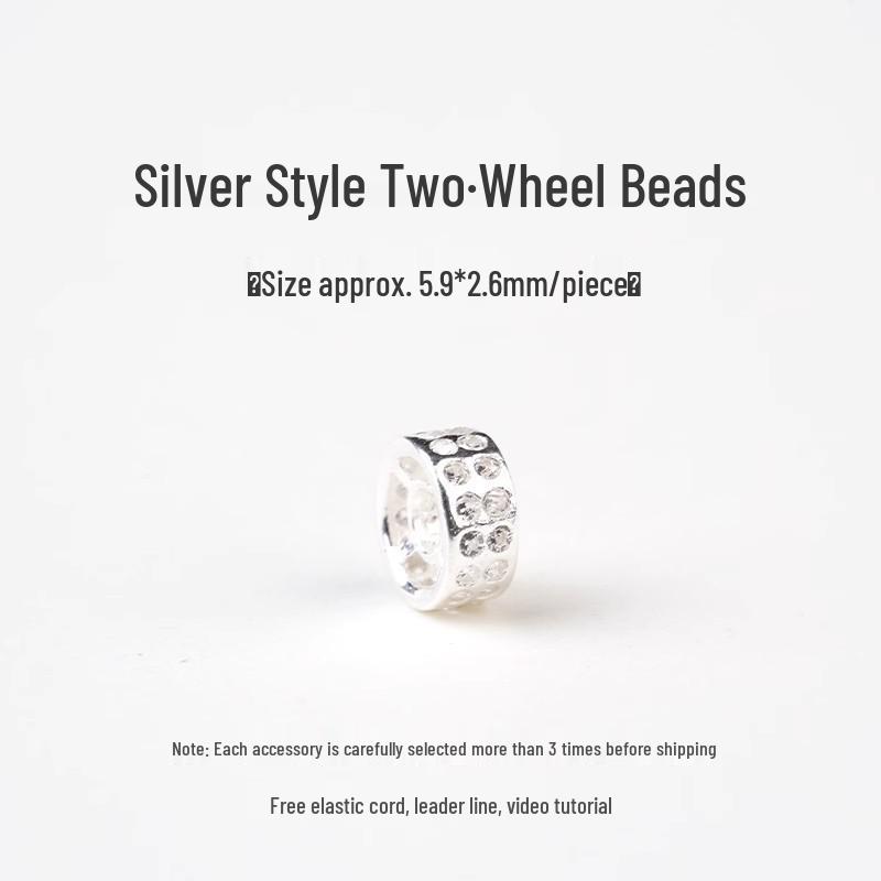 S925 Silver Spacer Wheel Beads for DIY Jewelry - Women's Bracelet Accessories
