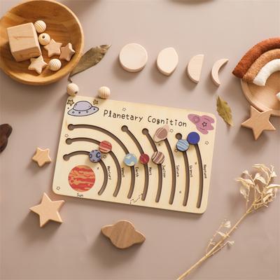 Baby Holz Montessori Spielzeug 3d Himmelskörper Stern Kognition Puzzlebrett Frühe pädagogische Holzspielzeuge für Kinder Lerngeschenke