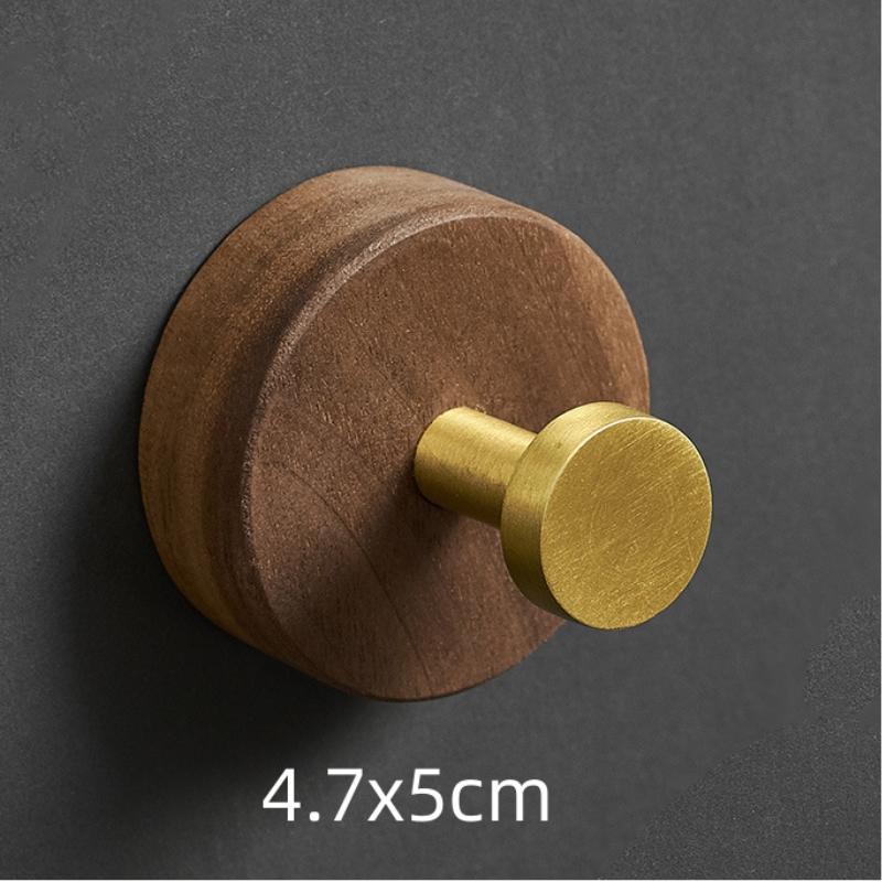 Walnut Wood Clothes Hook Bathroom Door Wall Hanging Storage Hook Wood Key Hat Organizer Hook Kitchen Decor Accessories Cocina