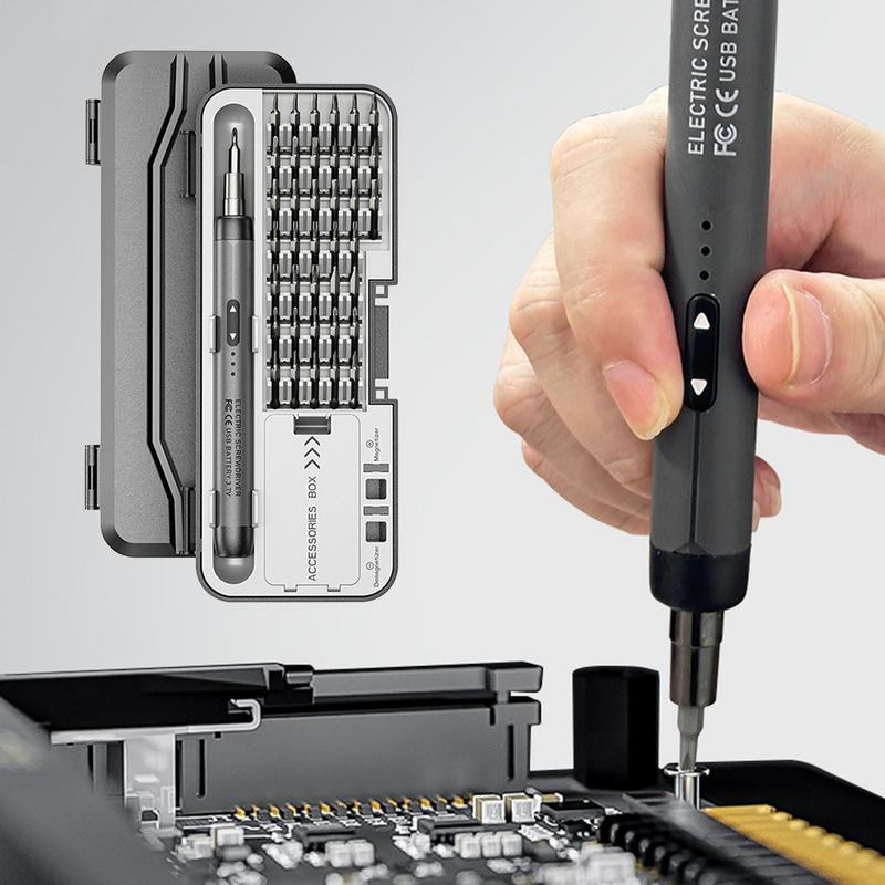 Screwdriver Electric Portable Mini Screw Driver Set Cordless Rechargeable Electric Screwdriver For Camping Emergencies Jewelry