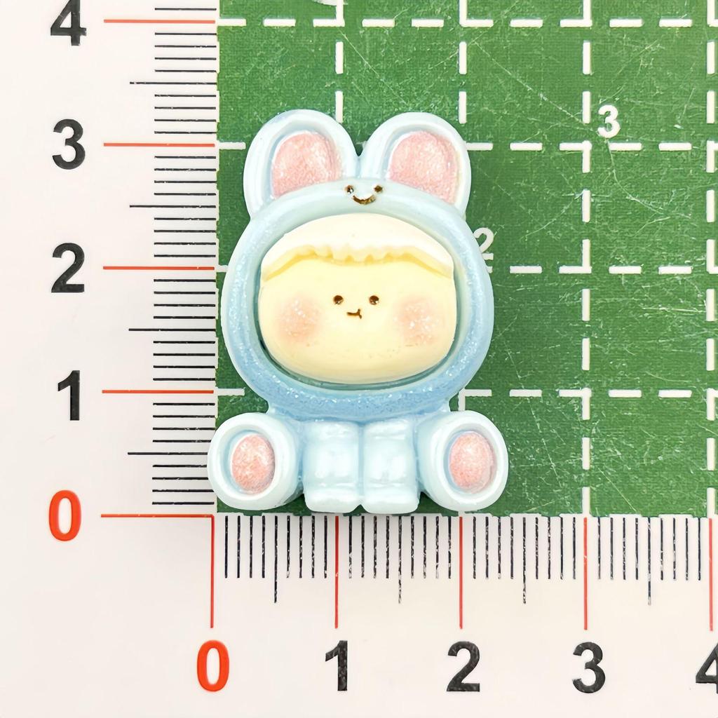 Cartoon Multicolor Glitter Animal Resin Accessories for DIY Jewelry, Keychains, Magnets, Hair Clips, and Ties