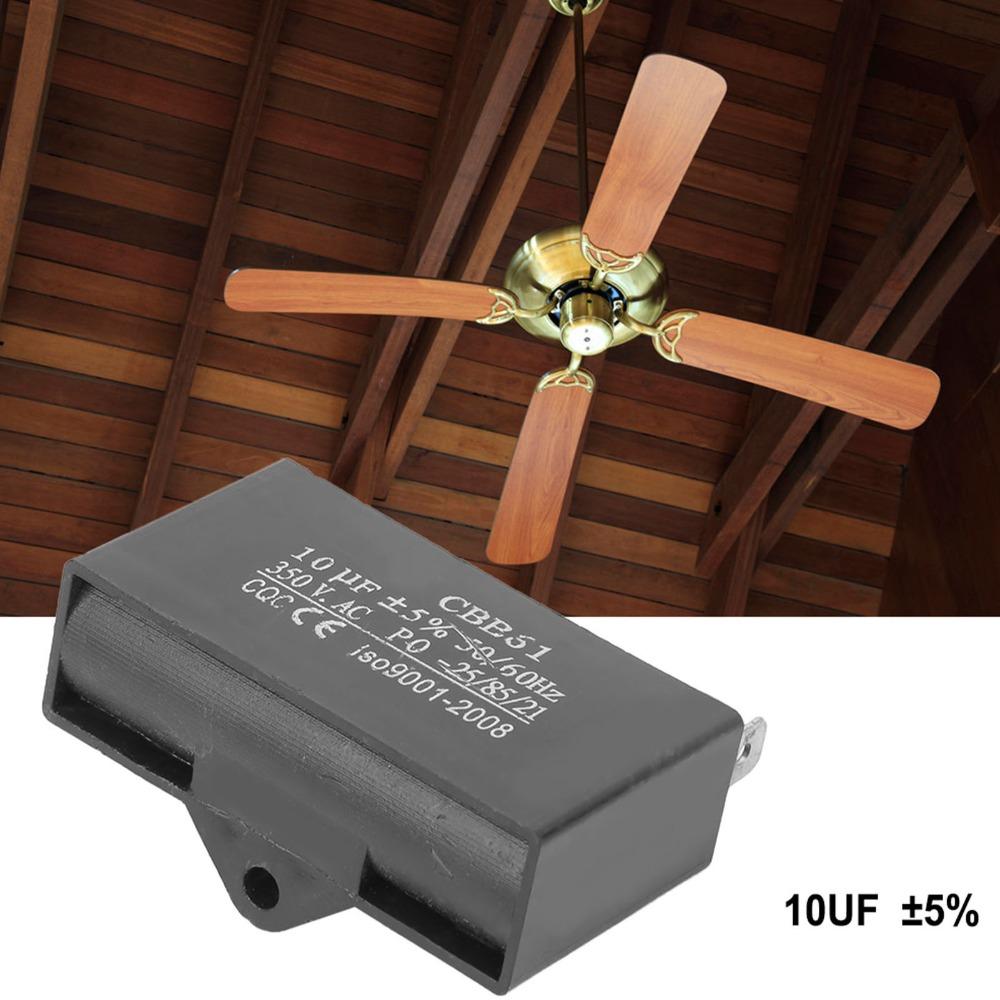 Durable 350VAC CBB61 Capacitor 10UF 50/60Hz Fan Motor Starting Capacitor 2-Pin ±5% Motor Capacitor Motor Starting