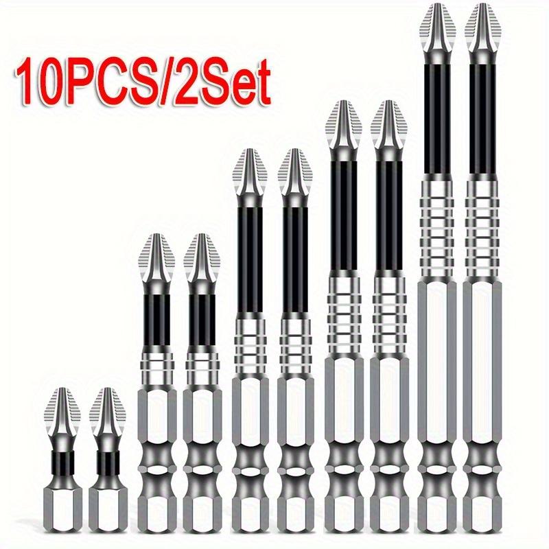 

10PCS Magnetic Screwdriver Drilling Bit Set, Alloy Material, Impact Durability, Strong Magnetic Suction, K5 Drill, Compatible with And Manual Bits 10PCS