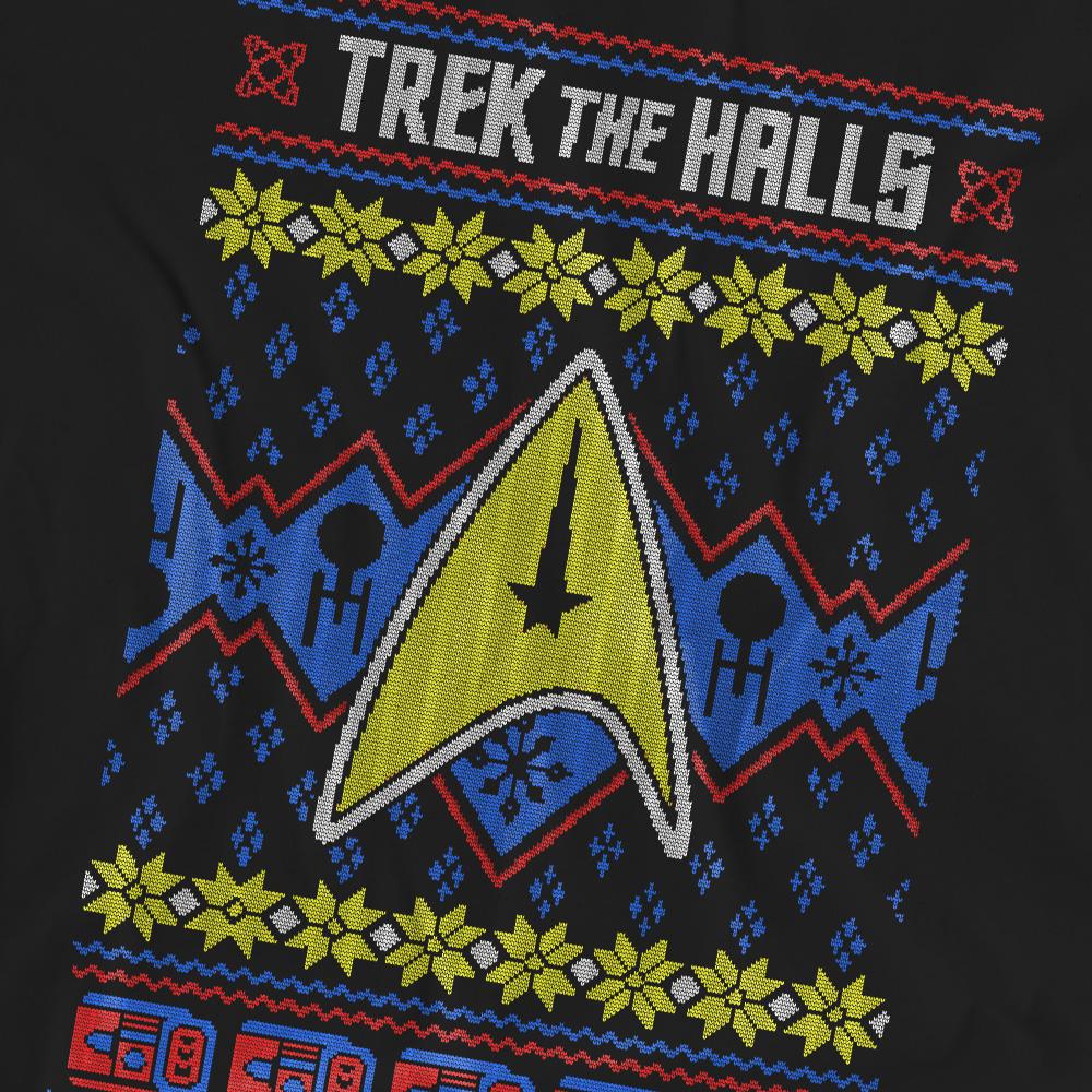 Star Trek Unisex Adult Trek the Halls Ugly Christmas T-Shirt