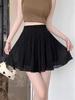 Women's Elastic Waist Pleated Chiffon Mini Skirt - Anti-Exposure, Slimming, Age-Reducing, Versatile Loose Fit for Spring/Summer.
