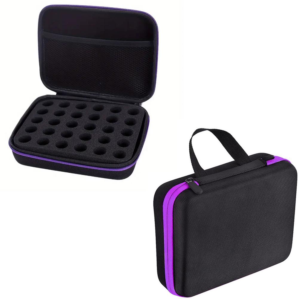 30 Bottles 5/10ml Essential Oil Storage Bag Nail Polish Bottle Finishing Portable Perfume Bottle Travel Carrying Collecting Case