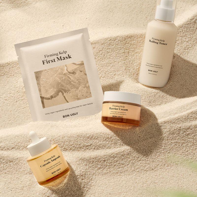 

bon ugly [4-piece set] Firming Kelp Capsule Ampoule 50ml + Toner 150ml + Cream 50ml + Mask 25ml (10 sheets) single type
