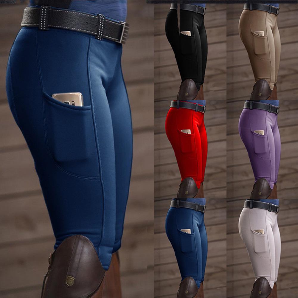 European Aristocratic Elastic Equestrian Pants - Women's Casual Hip-lifting Design