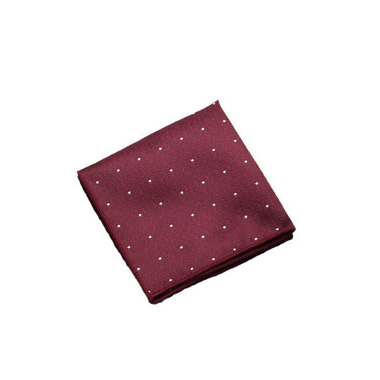 Men'S Suit Pocket Towel, Wedding Best Man Wedding Host Burgundy Striped Polka Dot Square Towel
