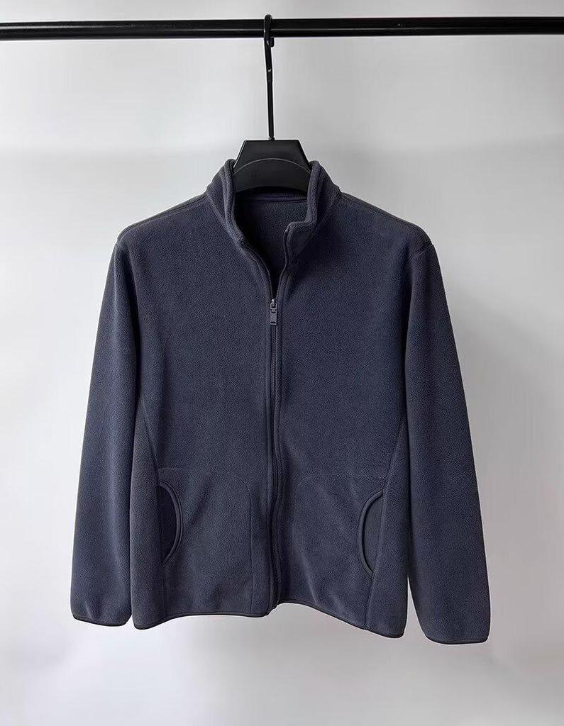 Men's Thick Warm Fleece Cardigan Sweater - Autumn/Winter Casual Stand Collar Sports Jacket