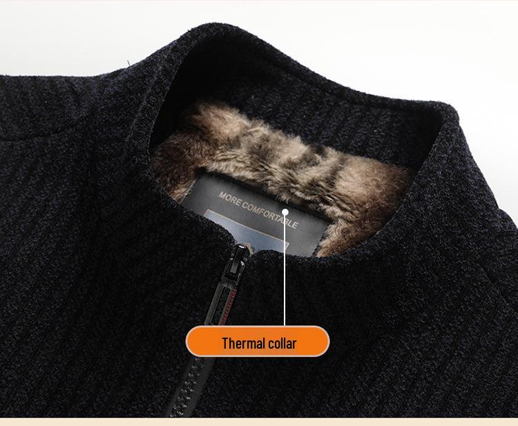 Men's Winter Jacket: Thick Chenille, Warm, Plus-Size for Middle-Aged & Elderly