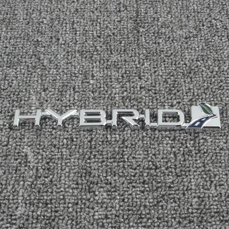 

3D Metal HYBRID Logo Rear Trunk Emblem Badge Side Fender Sticker Decals For Toyota Prius Rav4 Camry Prius Crown Auris TRD