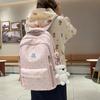 Einfacher Nylon-Rucksack mit Polka-Dots, niedliches Design, lässiger Schülerrucksack mit großem Fassungsvermögen und mehreren Fächern, geeignet für den täglichen Gebrauch und die Schule.