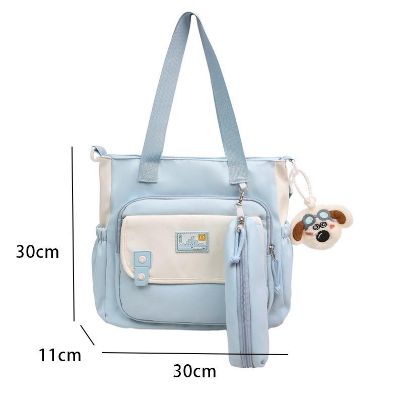 Bag Women's Versatile College Style One Shoulder Oblique Span Bag Large Capacity Leisure Commuter Tutoring Handheld Book Bag