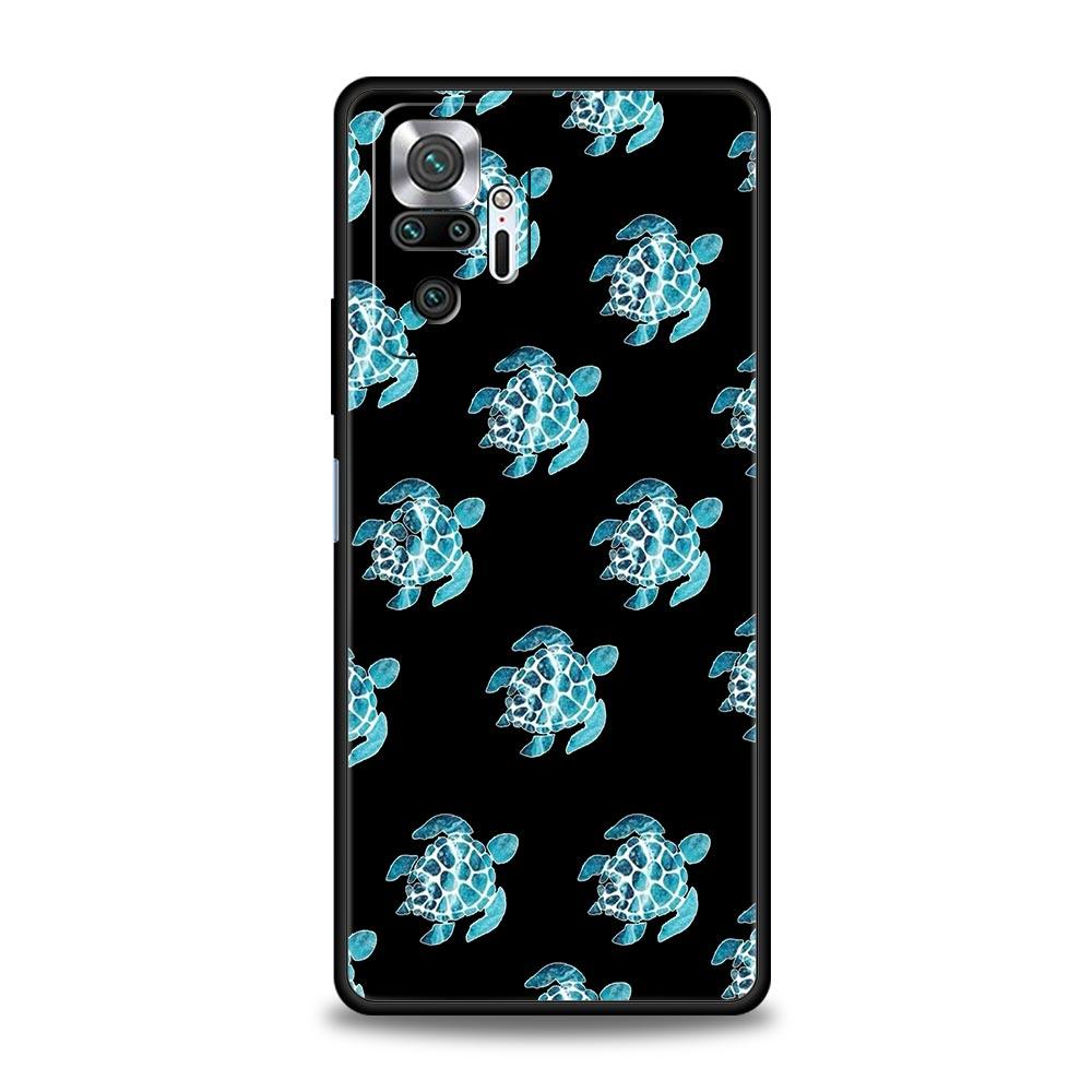 lovely Cartoon sea turtle ocean blue Case For Xiaomi Redmi Note 13 12 5G 11 10 Pro Plus 4G 9S 9 8 7 9T 13C 12C 10C 9C 9A Cover