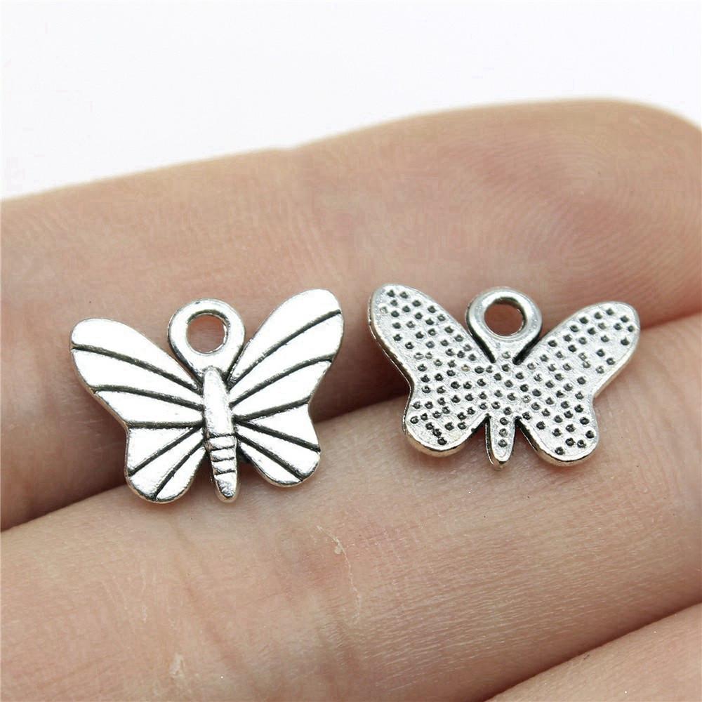 Charms Small Butterfly Pendants Wedding Jewelry Findings ZC114