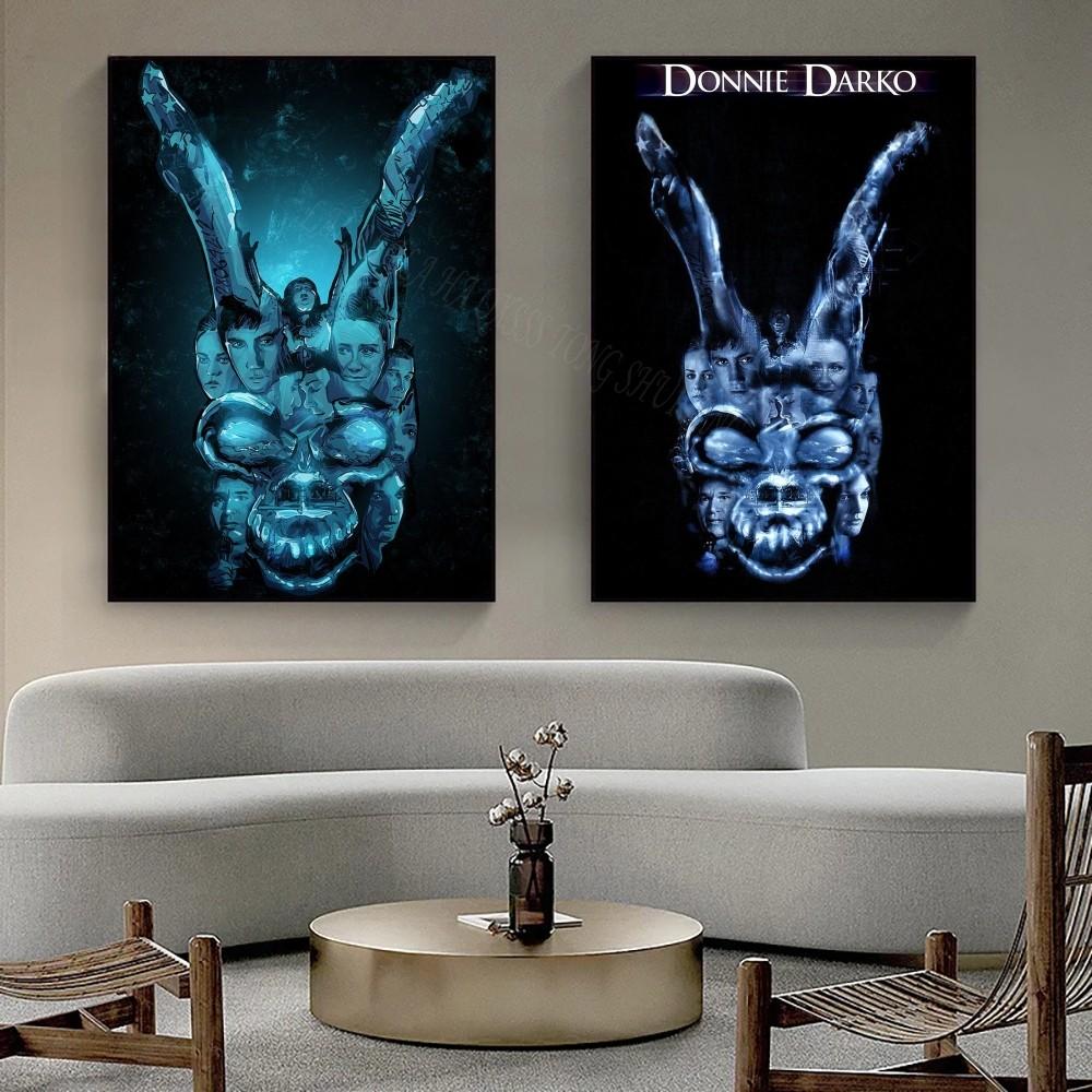 1pc Movie Donnie D-Darko Poster Self-adhesive Art Poster Waterproof Paper Sticker Coffee House Bar Room Wall Decor