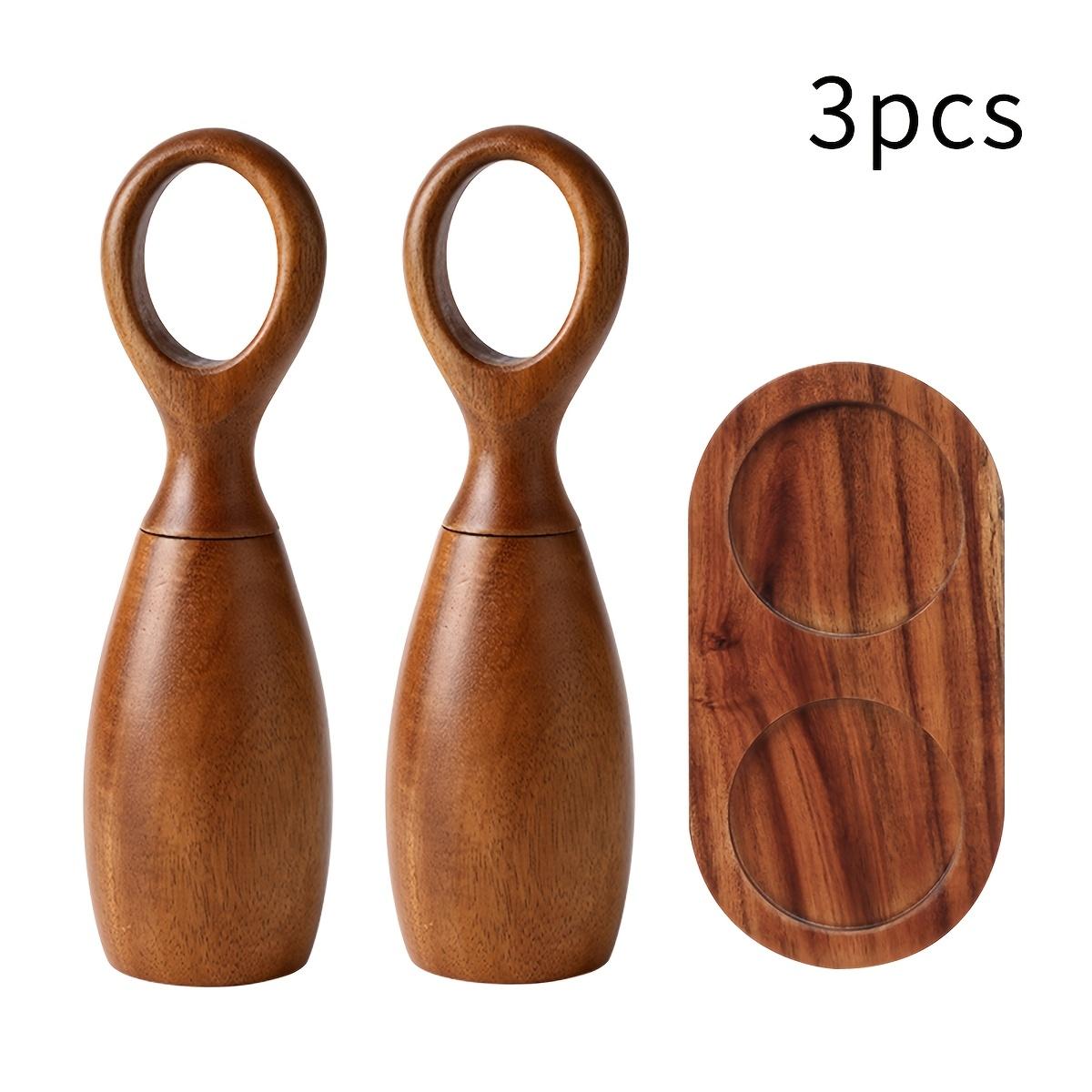 

1 шт./3 шт. Любовь Деревянная мельница для перца Ручная мельница с керамическим жерновом Перец Соль Многофункциональная мельница Кухонный инструмент 3PC