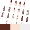 Wear nail pads, long ballet rhinestones, smudge nail pads, finished nail art, wear nail art advanced nail pads