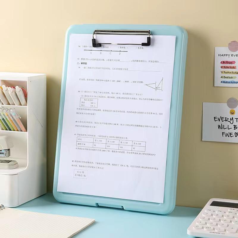 Multifunctional File Folder Writing Pad Board Exam Paper Storage Box Student Special Board Clip Writing Storage Folder